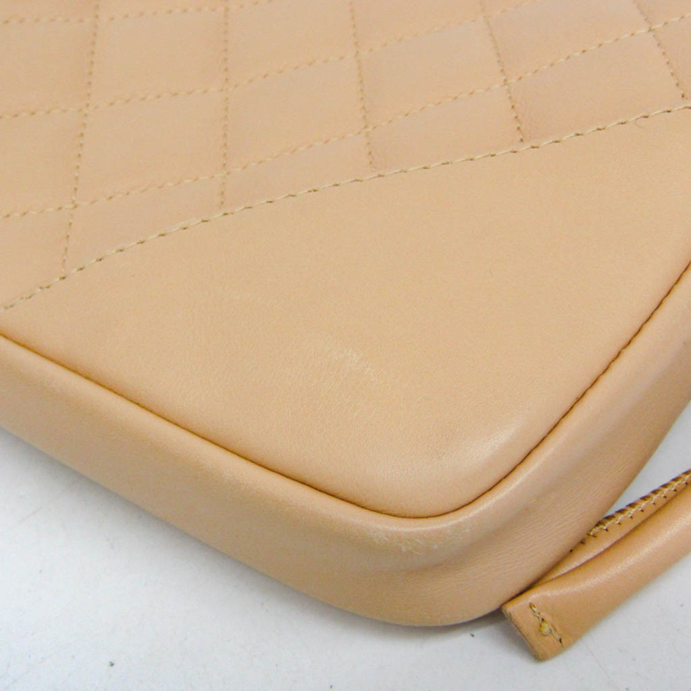 CHANEL Cream Leather Pouch - Picture 5 of 15